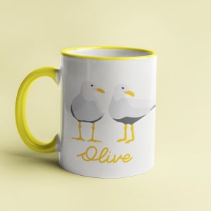 Seagull Personalised Mug, Seagull mug, Seagull personalised mugs, Seagulls, Seagull, Seagull gift mug