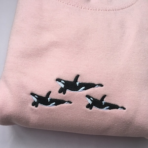 Orca Whale Jumper, Orca killer whale, Embroidered Orca sweatshirt, Orca Jumper, Killer Whale Jumper, Killer Whales