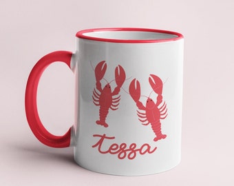 Lobster Mug, Personalised Lobster Mug, Lobster Mugs, Lobster, Lobster Mug, Red Lobster Mug, Lbster Gift