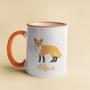 Fox Personalised Mug, Fox Mug, Fox Mugs, Personalised Fox Mug, Fox Mug, Fox Gift, Fox Mugs