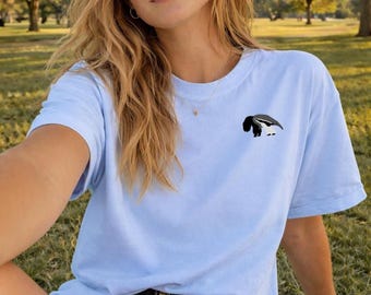 Anteater T-Shirt Embroidered: Anteaters Embroidery, Organic Cotton Unisex Fit