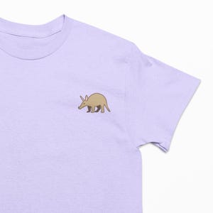 Aardvark Embroidered T-Shirt, Aardvark Tshirt, Aardvarks, Aardvark cotton tshirt, Embroidered aardvark