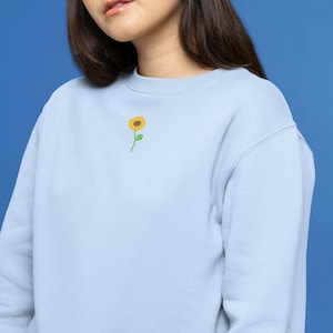 Sunflower Embroidered Sweatshirt, Sunflower jumper, Sunflowers, Sustainable, Sweat shirt, Jumper,