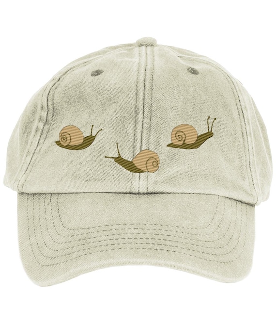 Snail Embroidered Cap, Snail Cap, Snail Baseball Cap Snail Embroidered Cap, Snail Cap, Snail Baseball Cap