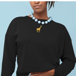 Giraffe sweatshirt embroidered giraffe, Giraffe jumper, Embroidered, UK