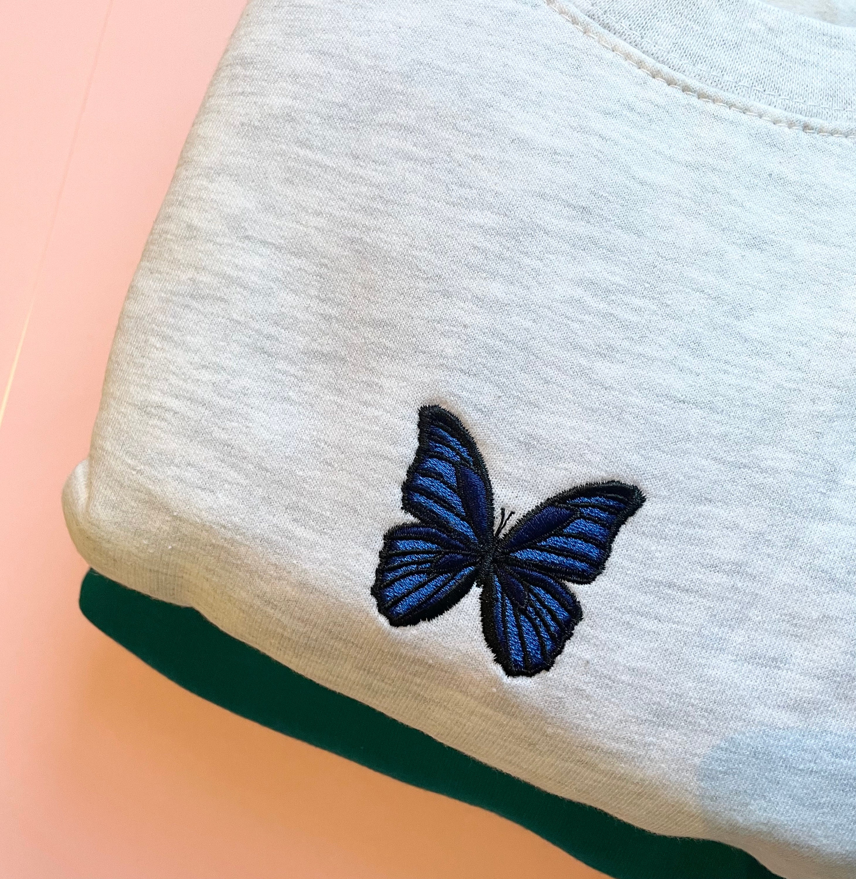 Blue Butterfly Embroidered Hoodie Blue Butterfly Butterflies Common Butterfly Hoodie UK Etsy UK