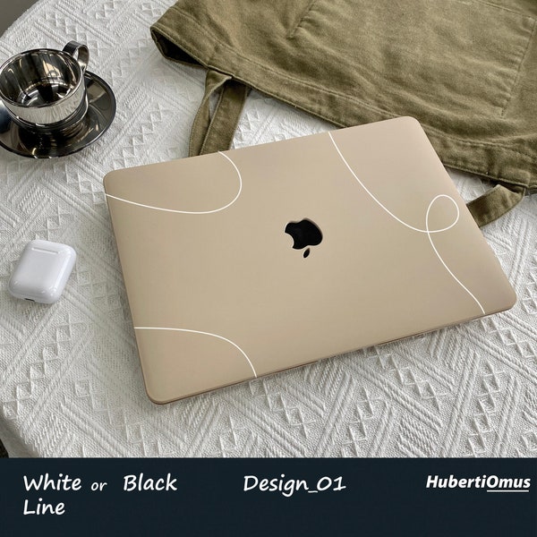 Tan Case Cover for Macbook Pro 14 16 M1 Case Macbook Pro 13 15 16, A2337 A2338 Custom Name Laptop Office University Gift