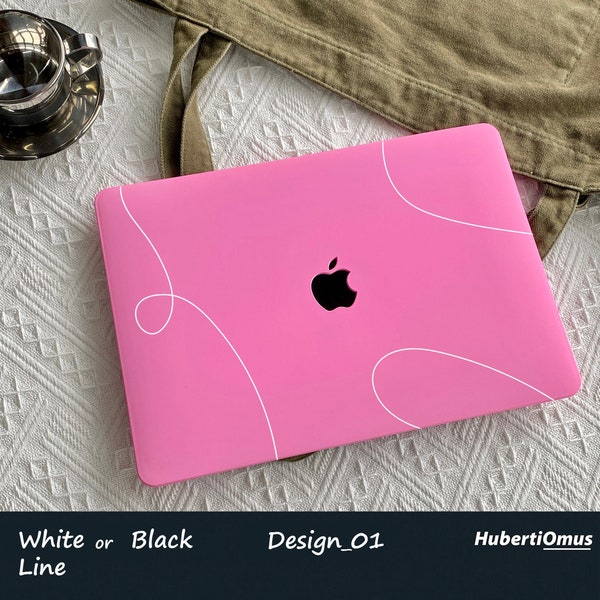 HotPink Case Cover for Macbook Pro 14 16 M1 Case Macbook Pro 13 15 16, A2337 A2338 Custom Name Laptop Office University Gift