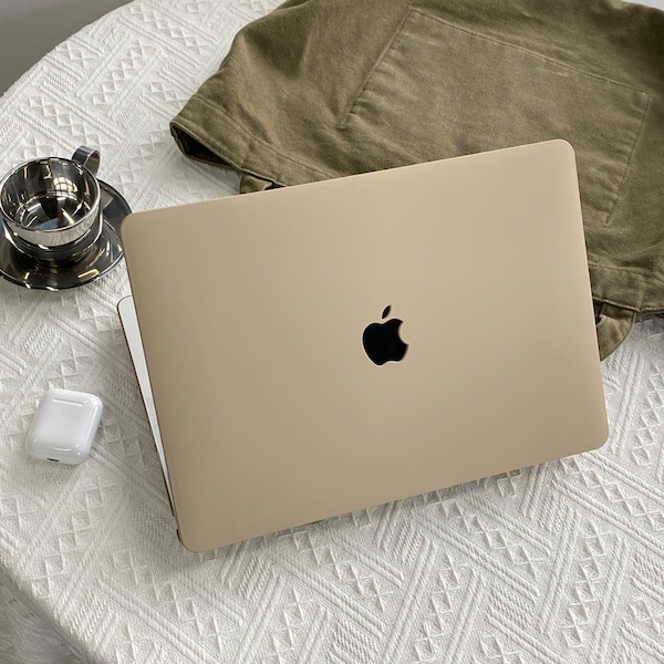 Tan Case Cover pour Macbook Pro 14 16 M1 Case Macbook Pro 13 15 16, A2337 A2338 Nom personnalisé Ordinateur portable Bureau Université Cadeau