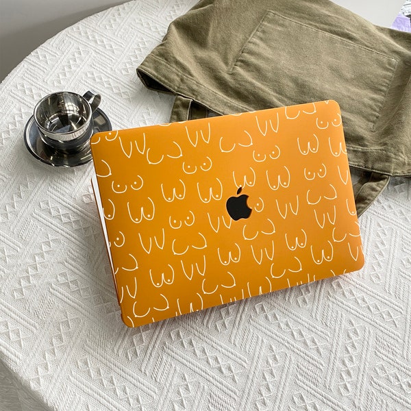 Yellow Breast  Doodle Case Cover for Macbook Pro 14 16 M1 Case Macbook Pro 13 15 16, A2337 A2338 Custom Name Laptop Office University Gift