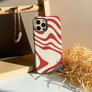 Étui Burgundy Current iPhone 15, 14 15 Pro Max, 13 14 15 Pro Case, iPhone 11 12 Case, 13 Pro Max Case, Housse de boîtier personnalisée