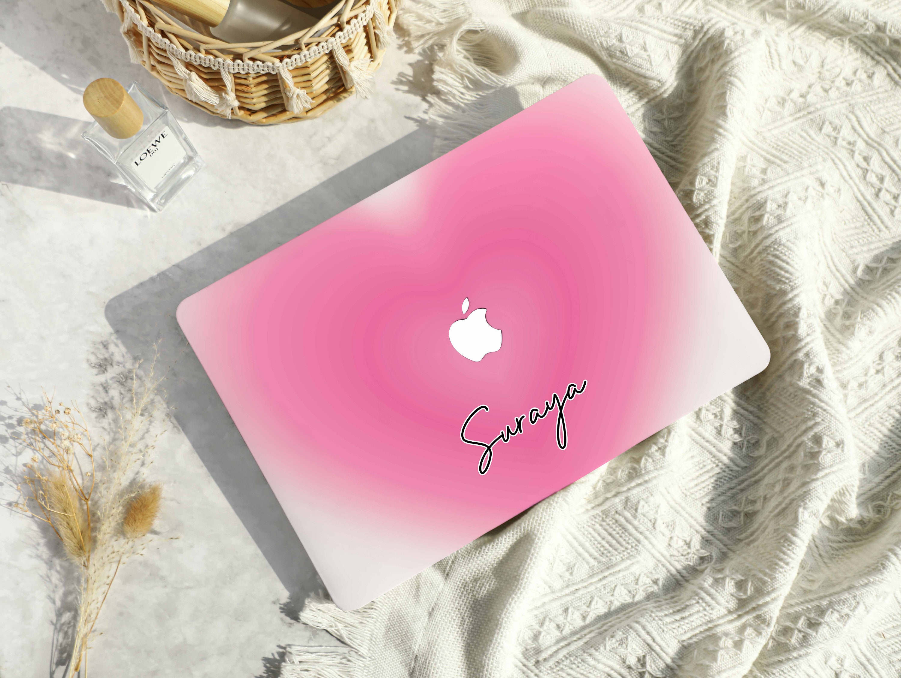 Pink Illusion Heart Cover for MacBook Air 13 M1 Case MacBook Pro 