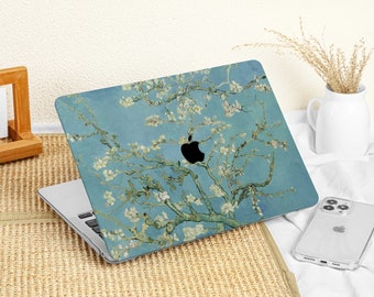 Custodia per MacBook con fiore di pittura ad olio per Air 13 M2 Custodia A2681 per MacBook Pro 13 16 15 A2337 A2338 A2141 Custodie per laptop con nome personalizzato Regalo universitario