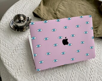 Plum Eyes Print Case Cover pour Macbook Pro 14 16 M1 Case Macbook Pro 13 15 16, A2337 A2338 Nom personnalisé Laptop Office University Gift