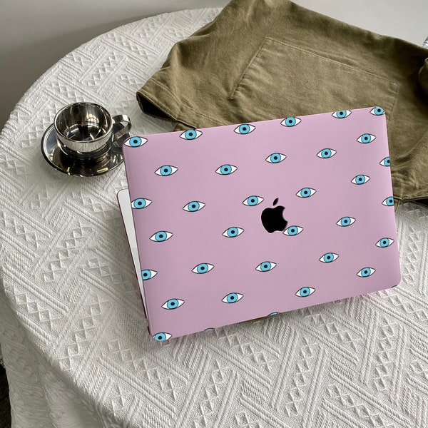 Plum Eyes Print Case Cover for Macbook Pro 14 16 M1 Case Macbook Pro 13 15 16, A2337 A2338 Custom Name Laptop Office University Gift