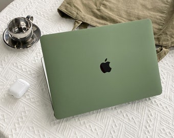 Khaki Green Case Cover for Macbook Pro 14 16 M1 Case Macbook Pro 13 15 16, A2337 A2338 Custom Name Laptop Office University Gift