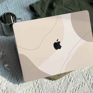 Khaki Blend Color Block Case Cover for Macbook Pro 14 16 M1 Case Macbook Pro 13 15 16, A2337 A2338 Custom Name Laptop Office University Gift