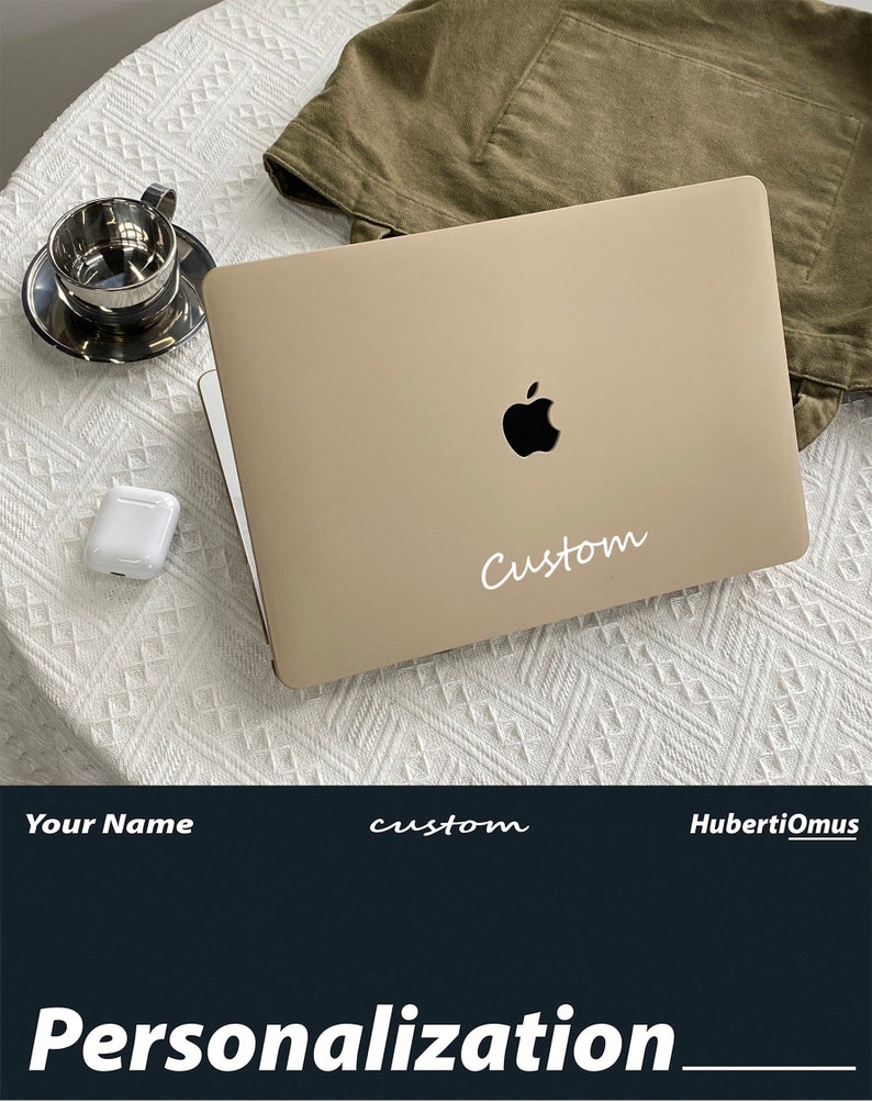 Tan Case Cover for MacBook Pro 14 16 M1 Case MacBook Pro 13 15 16, A2337 A2338 Custom Name Laptop Office University Gift image 7