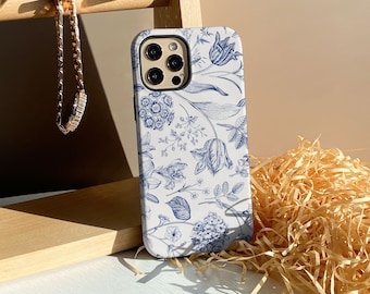 Porcelaine bleue et blanche iPhone 15 15 Pro 15 Pro Max 14 13 Pro Max coque iPhone 12 coque iPhone XS Max Case iPhone11, Housse de boîtier personnalisée