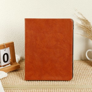 Étui iPad en cuir marron clair vintage pour étui Air 4 3, Mini 5/6, étui Air 4/5e, iPad 8/9/10e, iPad Pro 2022, étui 2021, étui Pro 11 12.9