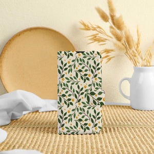 Full of Green Leaves Custom iPhone 16 Pro Case, Wallet with Card Slot, Personalized Flip Lid Phone Case for iPhone 16 15 14 13 12 11 Pro Max