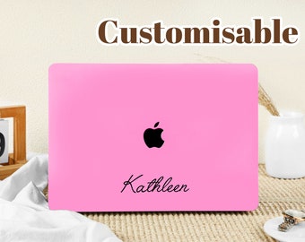 Rose Pink Case Cover for Macbook Pro 14 16 M3 Case Macbook Pro 13 15 16, A2337 A2338 Custom Name Laptop Office University Gift