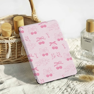Custodia Kindle Lychee nastro rosa, Paperwhite 6.8"Custodia, kindle 10th 11th, Personalizzazione Kindle Paperwhite Cover, Tutte le nuove custodie Kindle 2022