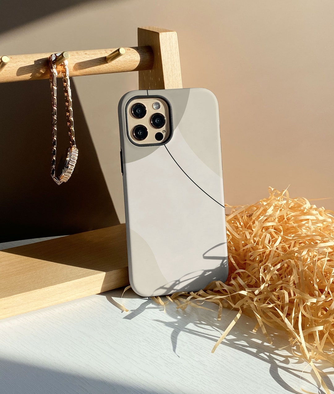 Linen Beige Art iPhone 17 Case, 14, 15, 16, 17 Pro Max, 13,14,15,16,17 ...