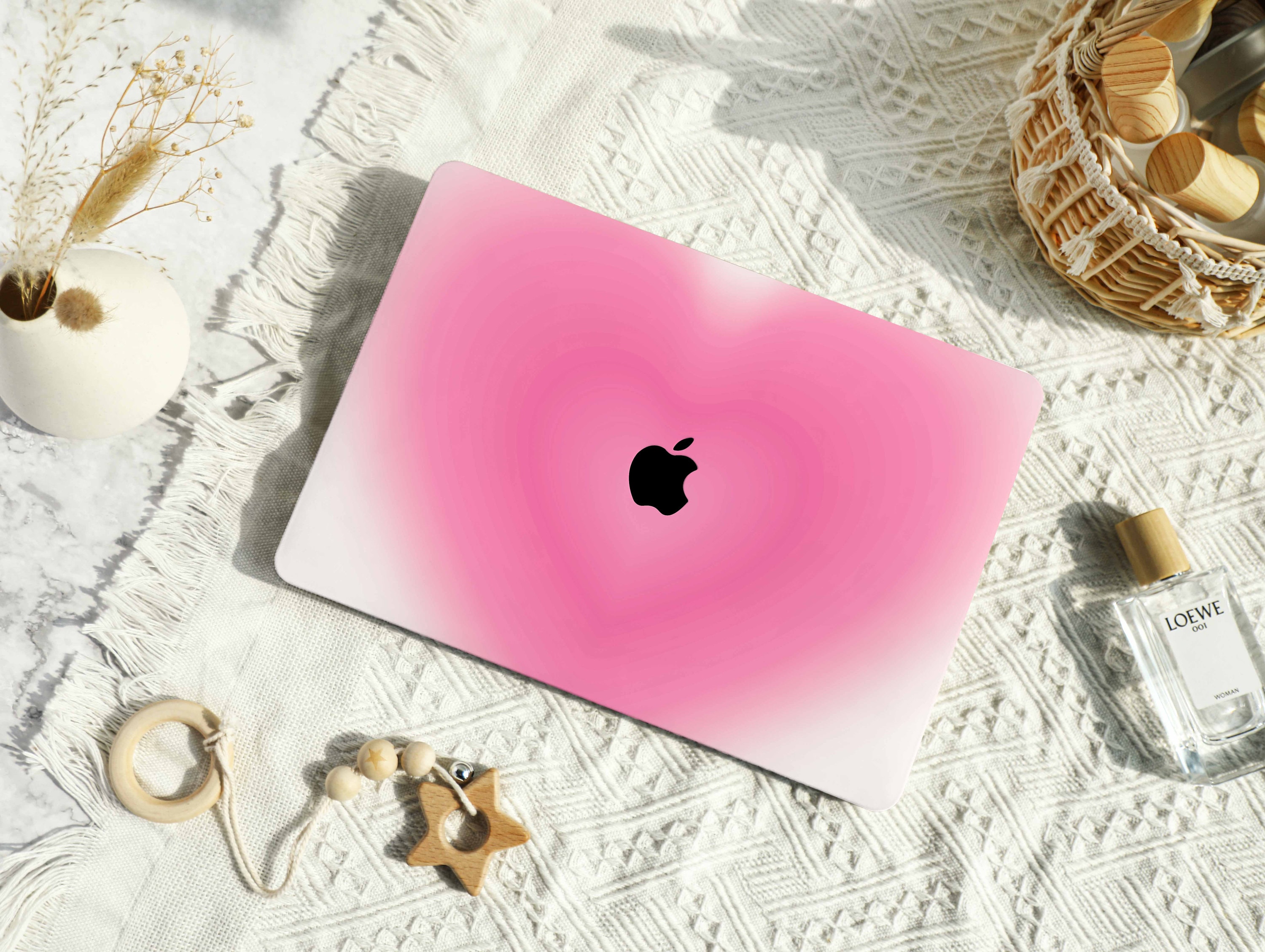 Pink Illusion Heart Cover for MacBook Air 13 M1 Case MacBook Pro
