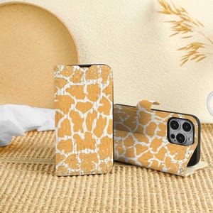 Capa personalizada para iPhone 16 Pro com bloco dourado amarelo, carteira com compartimento para cartão, capa de telefone com tampa flip personalizada para iPhone 16 15 14 13 12 11 Pro Max