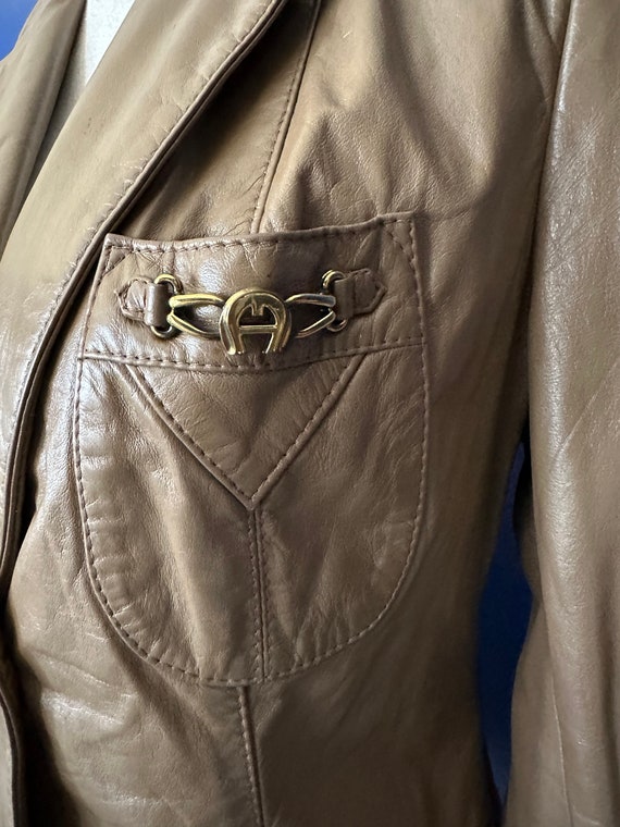 Vintage 1970's Etienne Aigner Leather Jacket - image 2