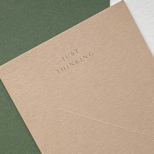 Nur an Dich denken | Geprägte minimalistische A6 Blanko Karte