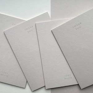 de remerciements | Carte A6 minimaliste en relief