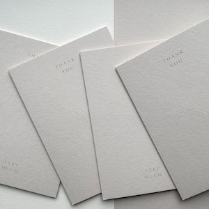 100 Thank You Cards in White with Envelopes & Stickers - Elegant 4 Designs  Bulk Notes Embossed with Silver Foil Letters for Wedding, Formal, Business