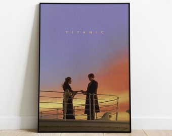 Titanic Movie Poster Digital Download, Titanic Minimalist Movie Print, Movie Wall Art, Printable Wall Art , Movie Print,  Leonardo DiCaprio