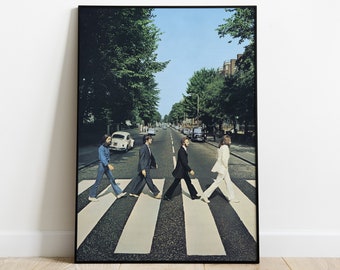 The Beatles Abbey Road Album Cover Poster Print, The Beatles Poster, Abbey Road Album Poster, Poster Wall Art, Album Cover Poster