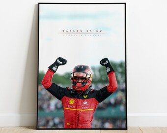 Carlos Sainz Poster Ferrari F1 Formula One Poster - Etsy