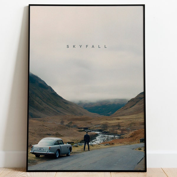 Skyfall Movie Poster Digital Download, Minimalist Movie Print, Movie Wall Art, Printable Wall Art , Skyfall Movie Print, Gift Idea