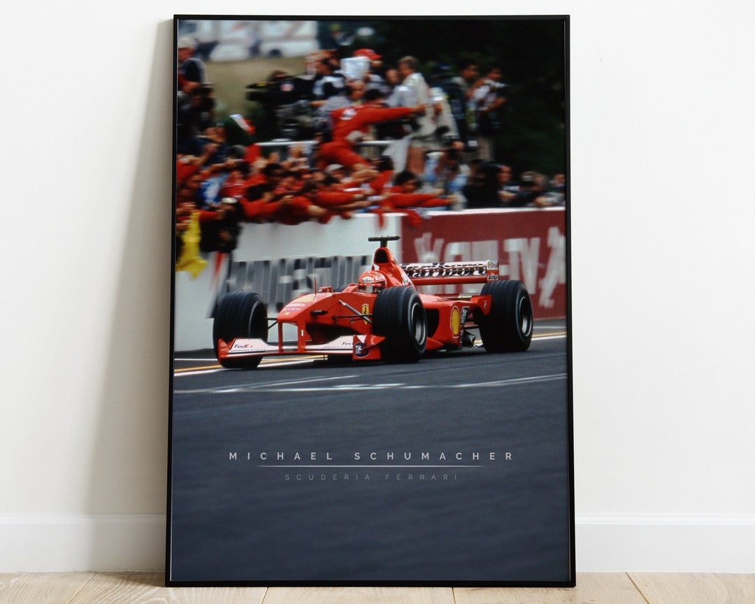 F1 Michael Schumacher Poster, Michael Schumacher Print, Framed Formula