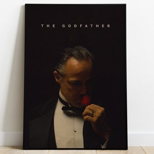 The Godfather Movie Poster Digital Download, The Godfather Minimalist Movie Print, Marlon Brando Wall Art, Vito Corleone Wall Art