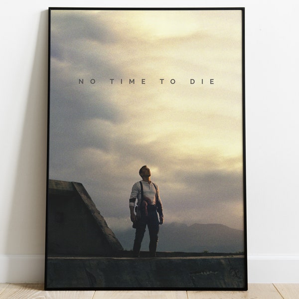 No Time To Die Bond Movie Poster Digitale Download, Minimalistisch No Time To Die Movie Print, Movie Wall Art, Bond Wall Art, Movie Print