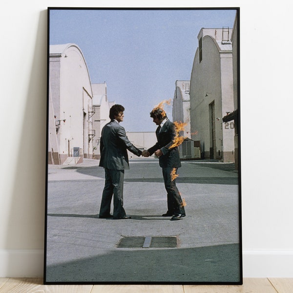 Ojalá estuvieras aquí Impresión del cartel de la portada del álbum de Pink Floyd, cartel de Pink Floyd, cartel del álbum de Wish You Were Here, arte de la pared del cartel, portada del álbum