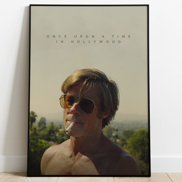 Once Upon A Time In Hollywood filmposter digitale download, minimalistische filmprint, filmmuurkunst, afdrukbare muurkunst, filmprint