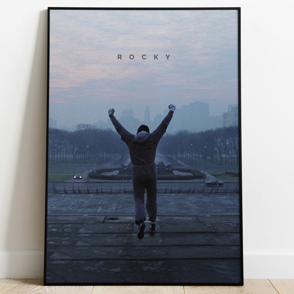 Descarga digital del cartel de la película Rocky, Impresión de película minimalista de Rocky Balboa, Arte de la pared de la película, Arte de pared imprimible, Impresión de la película, Idea de regalo