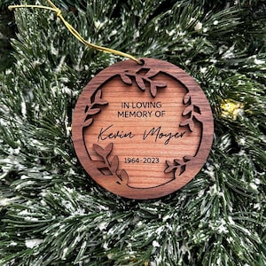In Loving Memory Wood Personalized Ornament