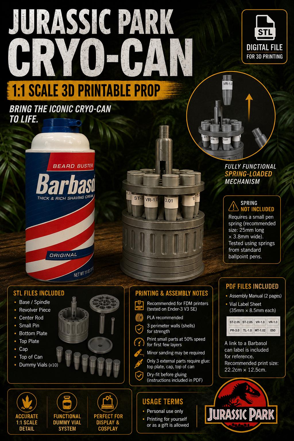 Jurassic park barbasol can - Etsy 日本