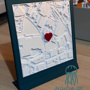 Cadeau d'affichage d'art de carte 3D personnalisé