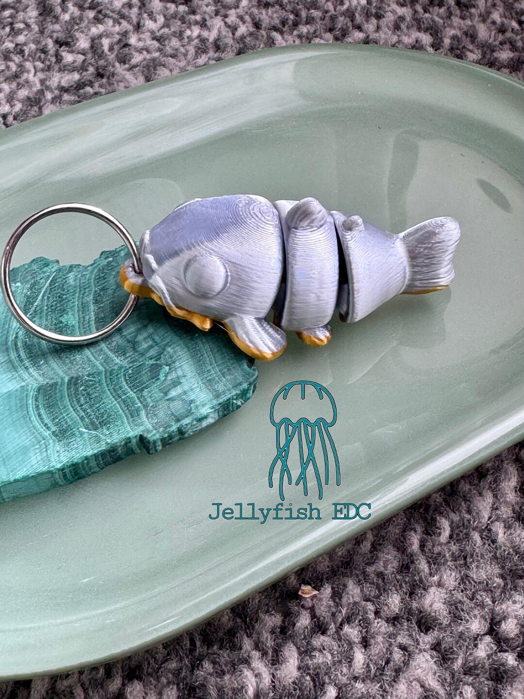 Carp Fishing Articulated Keyring Keychain - Etsy