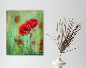 Colourful flowers acrylic painting acrylic painting 30x25 flowers