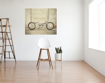 Motorcycle acrylic painting 46x55